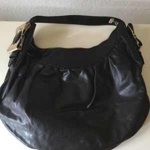 GUCCI Large Queen dialux Black patent hobo handbag